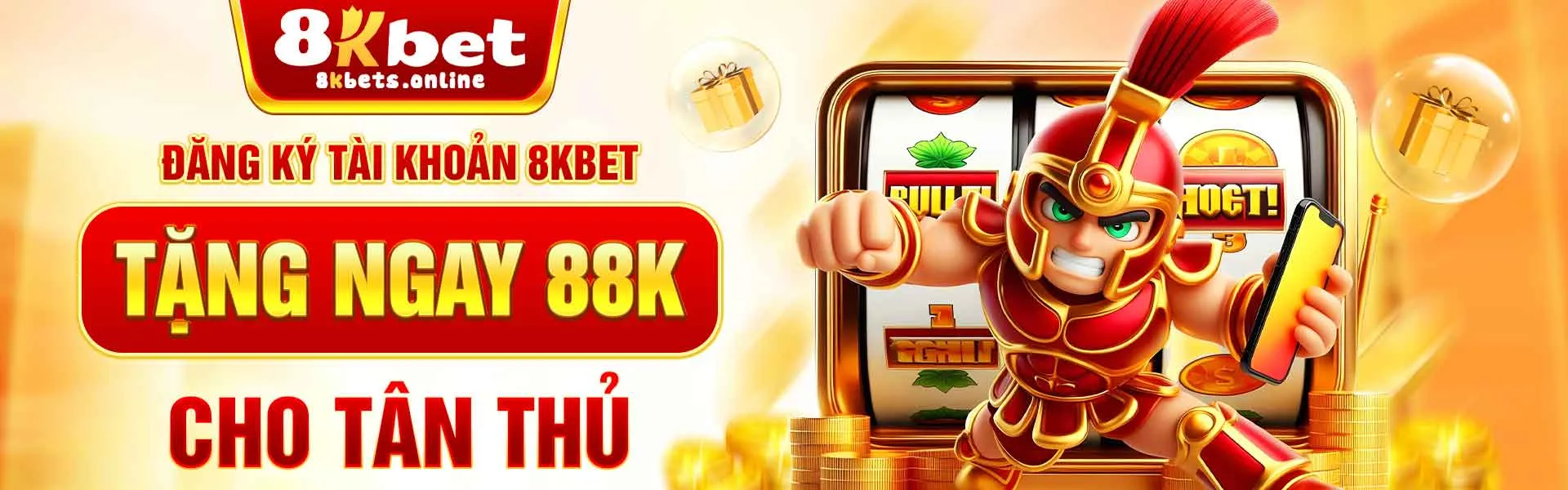 banner đăng ký tài khoản 8kbet tặng ngay 88k cho tân thủ